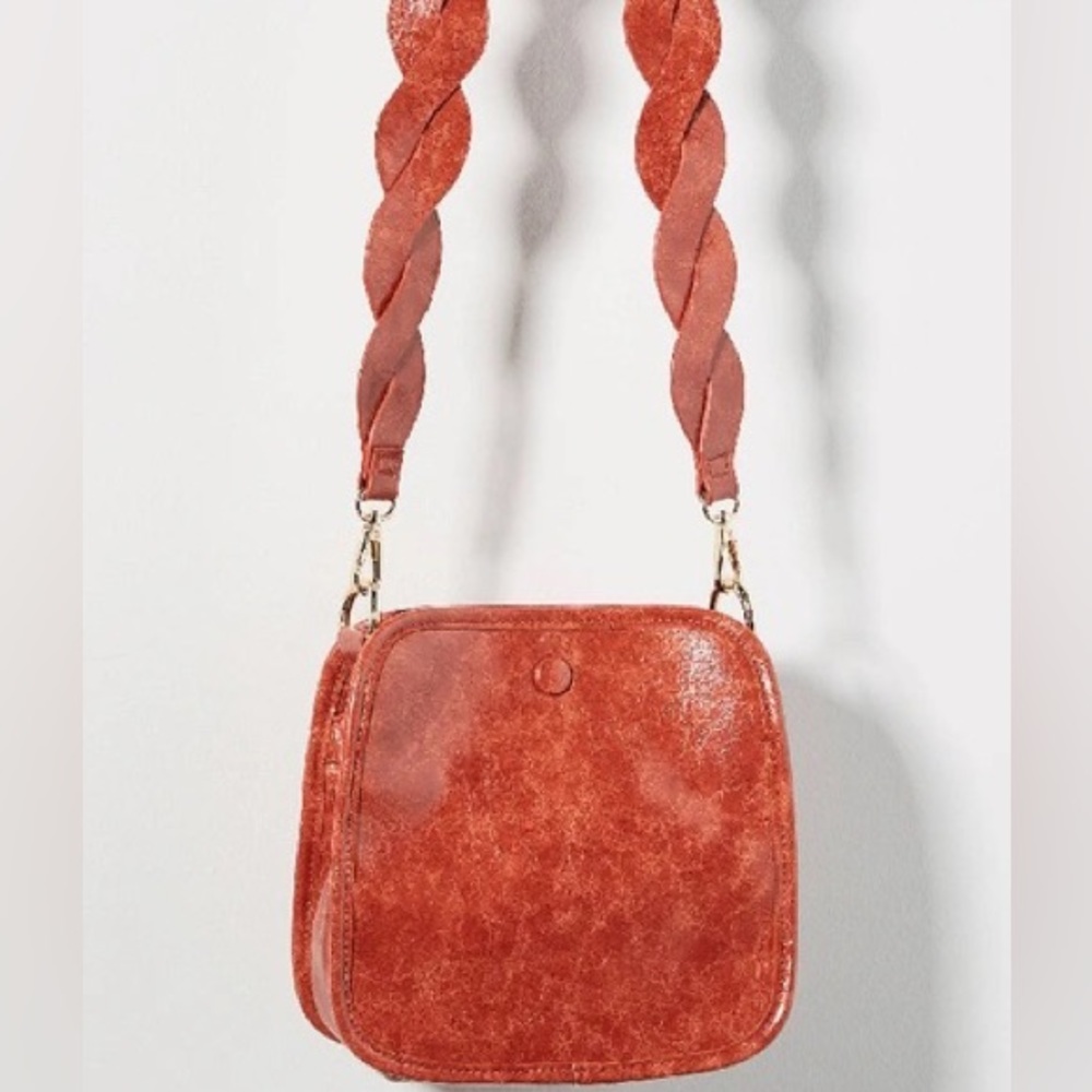 Anthropologie Burnt Orange Crossbody Bag